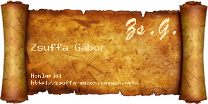 Zsuffa Gábor névjegykártya